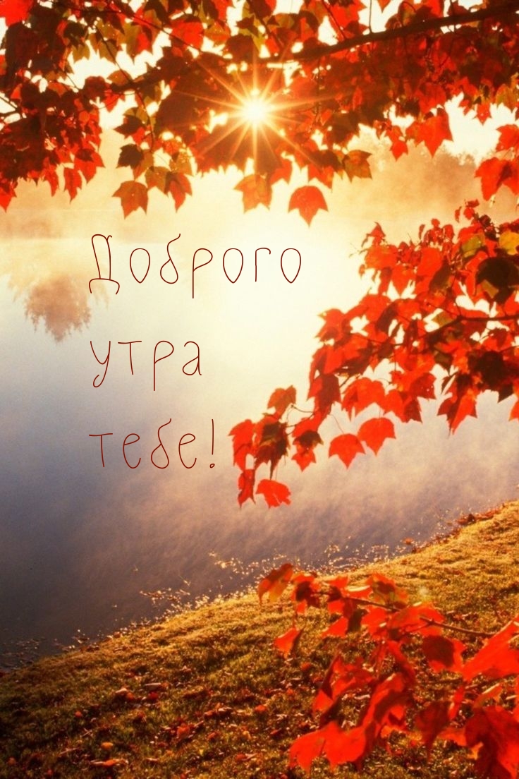 Доброго утра тебе!