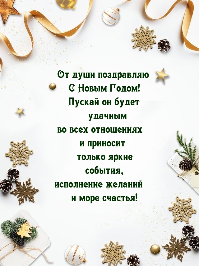 От души поздравляю C Новым Годом! Пускай он будет удачным 