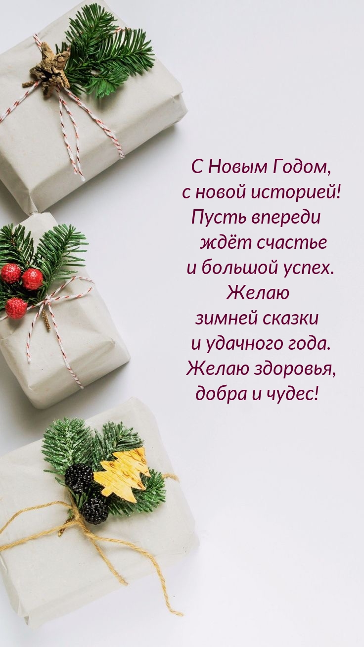 С Новым Годом, с новой историей! Пусть впереди ждёт счастье 