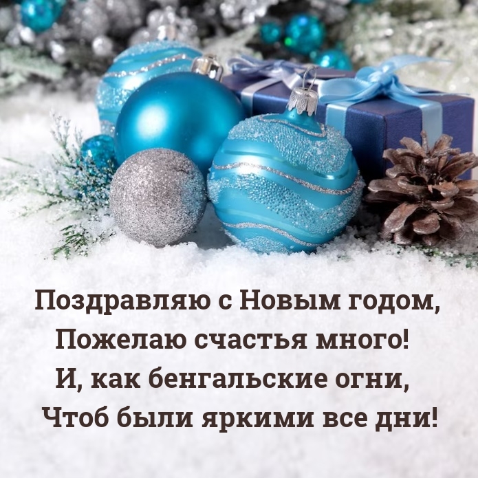 Поздравляю с Новым годом, пожелаю счастья много!