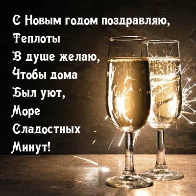 С Новым годом поздравляю, теплоты 