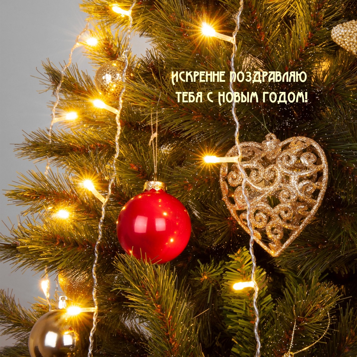 Искренне поздравляю тебя с Новым годом!