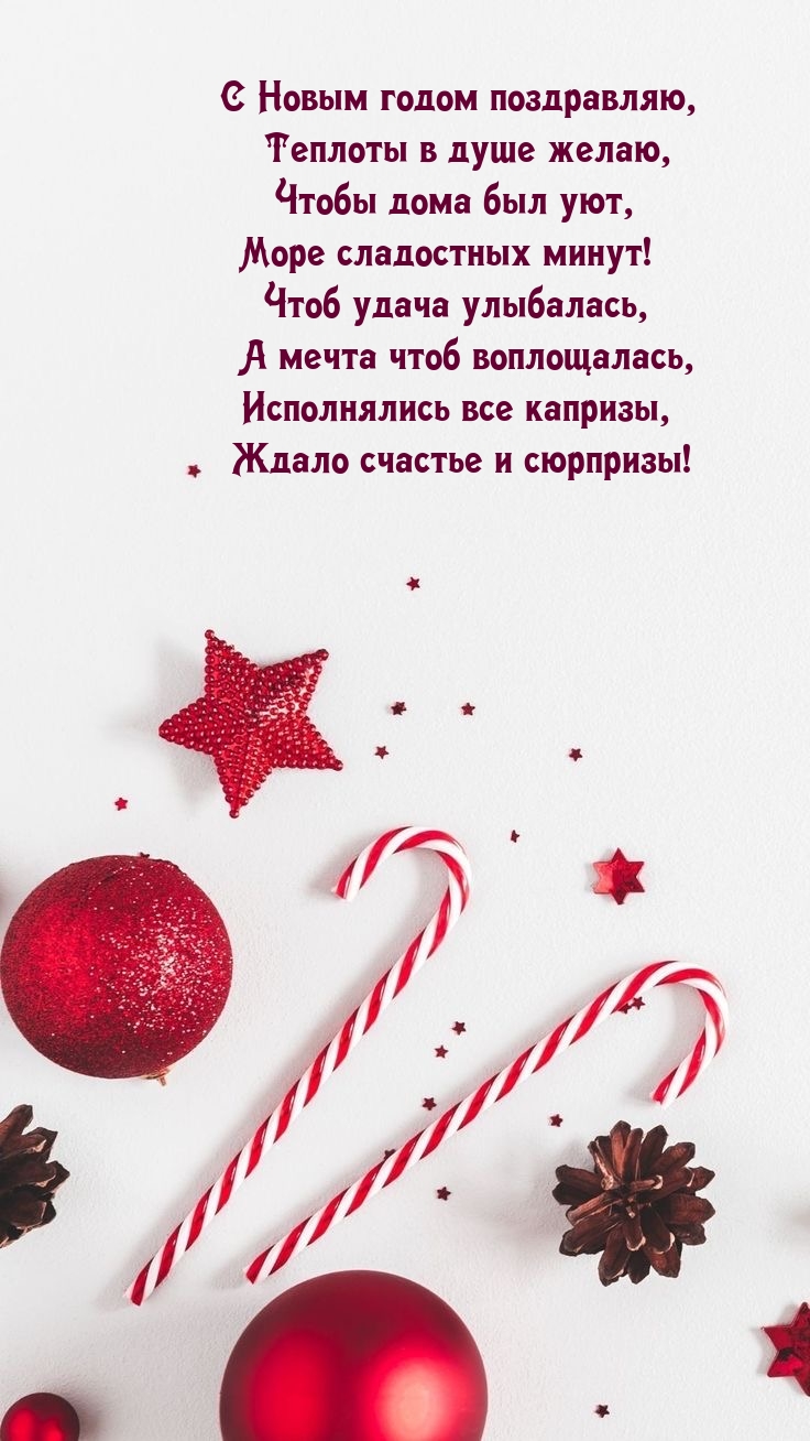 С Новым годом поздравляю, теплоты в душе желаю