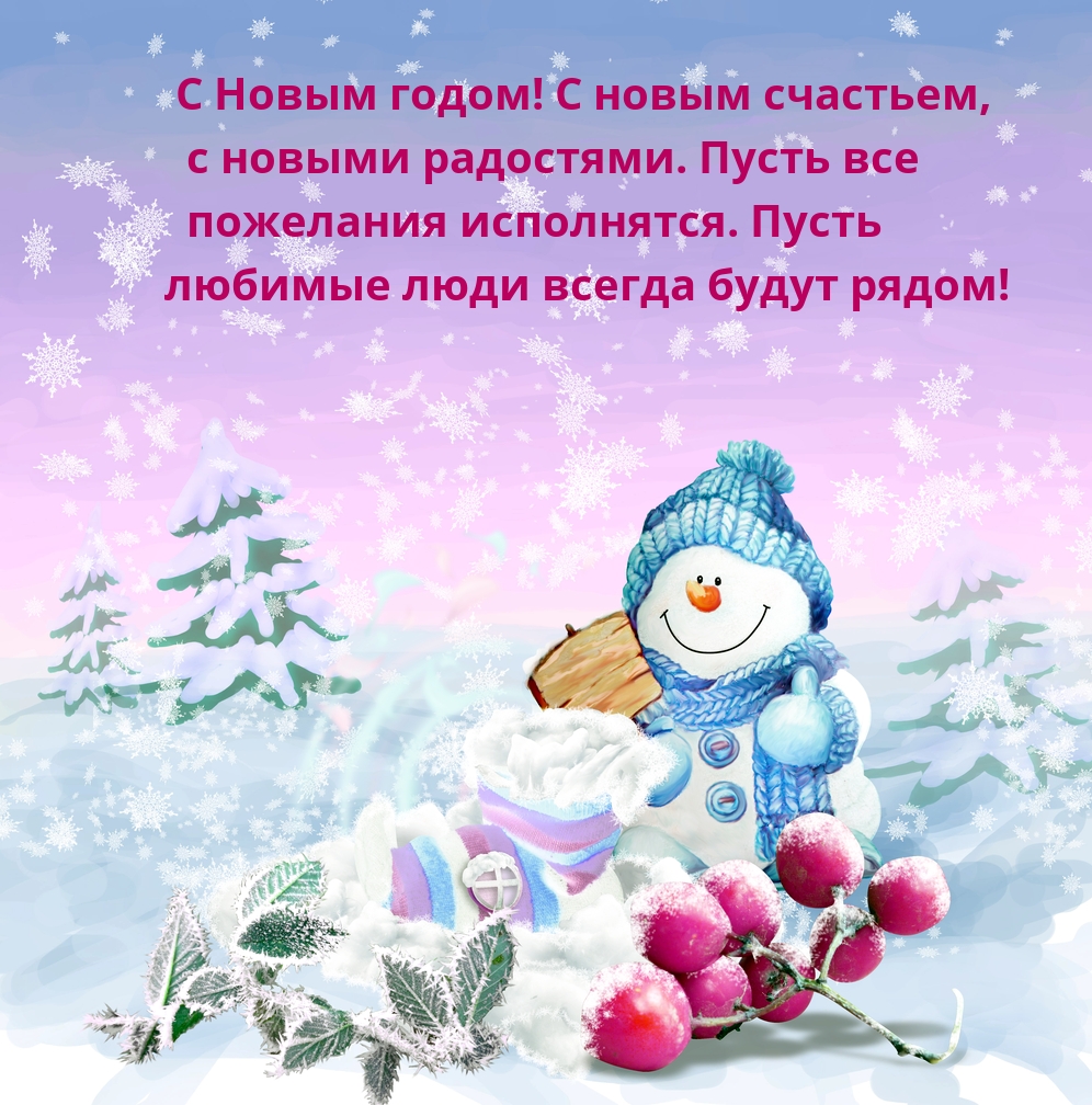 С Новым годом! С новым счастьем, с новыми радостями. 