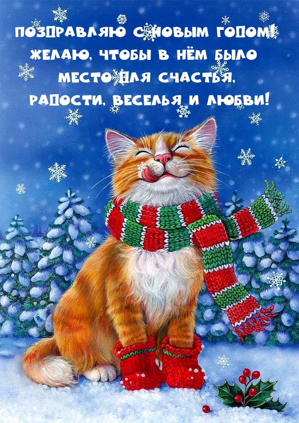 С Новым годом! Желаю, чтобы в нём было место для счастья