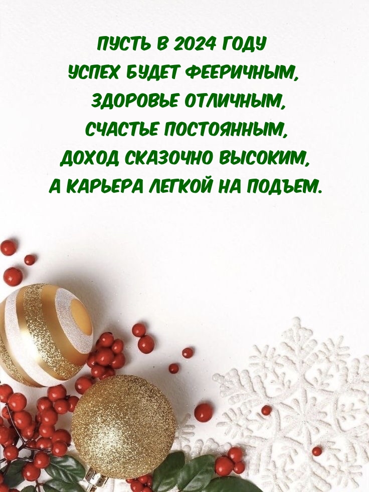 Пусть в 2024 году успех будет фееричным