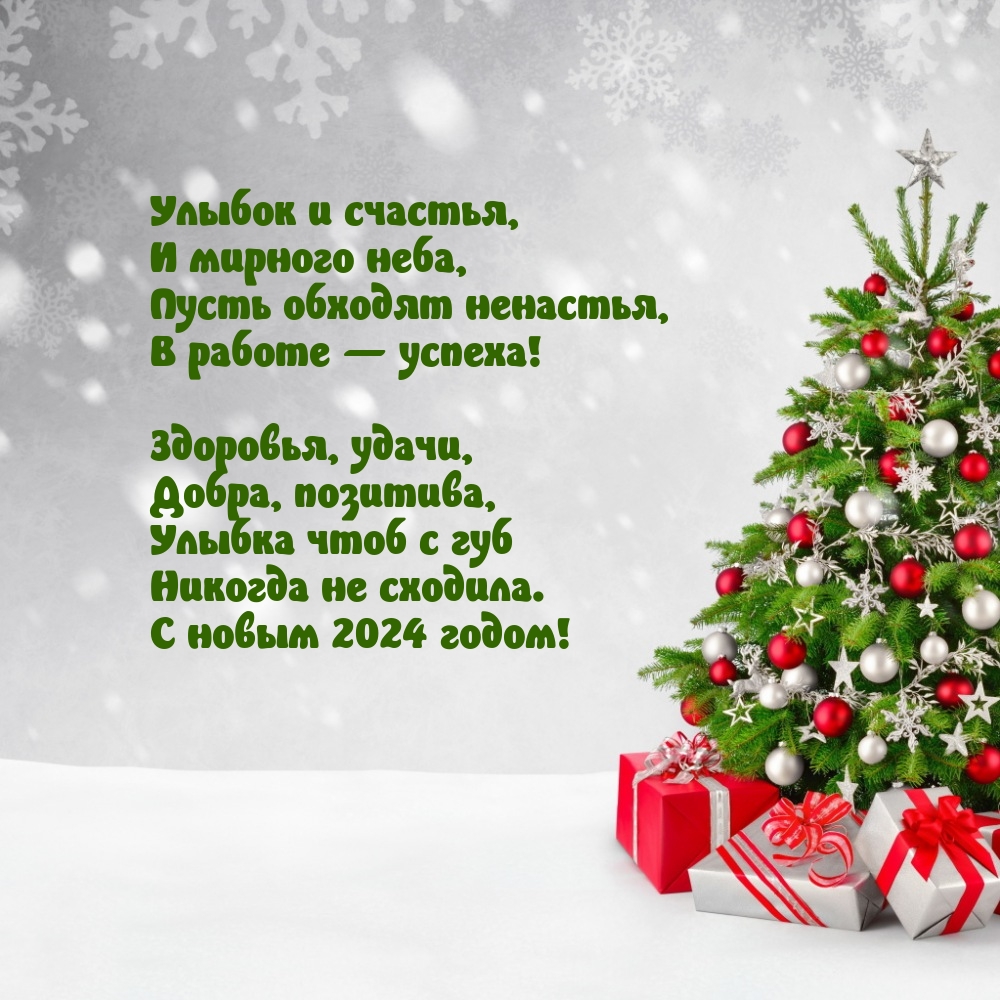 Улыбка чтоб с губ никогда не сходила. С новым 2024 годом!
