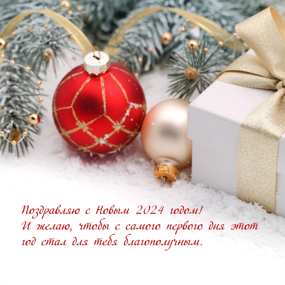 Чтобы с самого первого дня 2024 год стал для тебя благополучным.