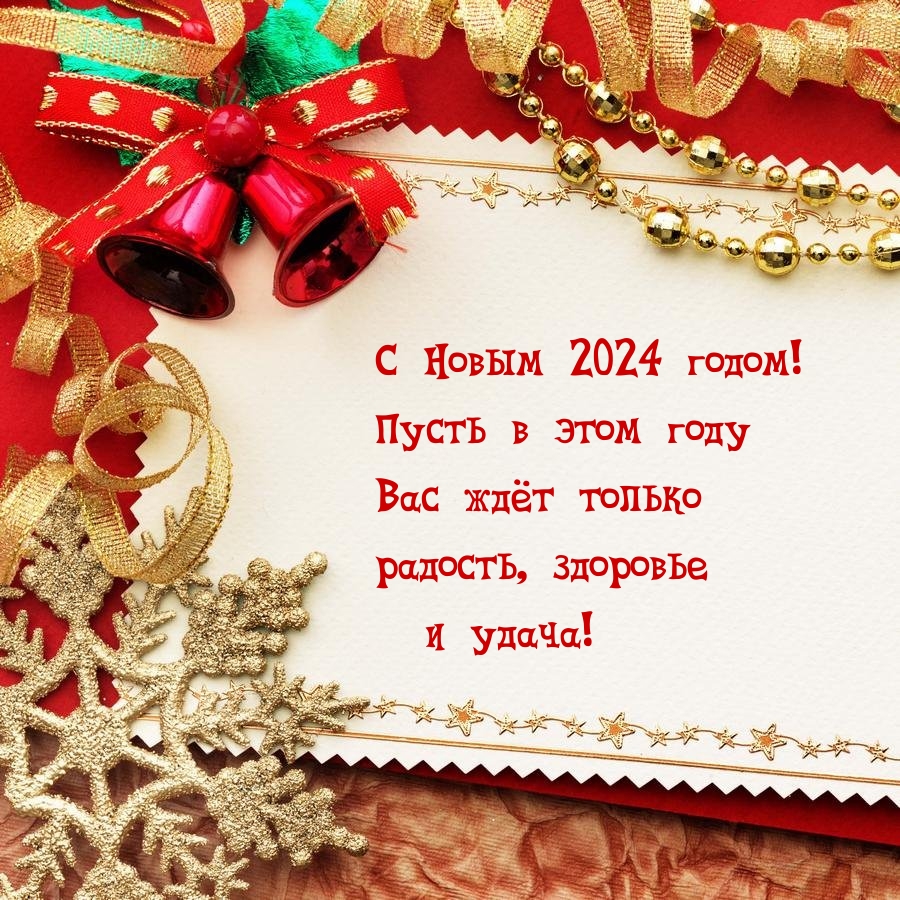 С Новым 2024 годом! Пусть в этом году Вас ждёт только радость