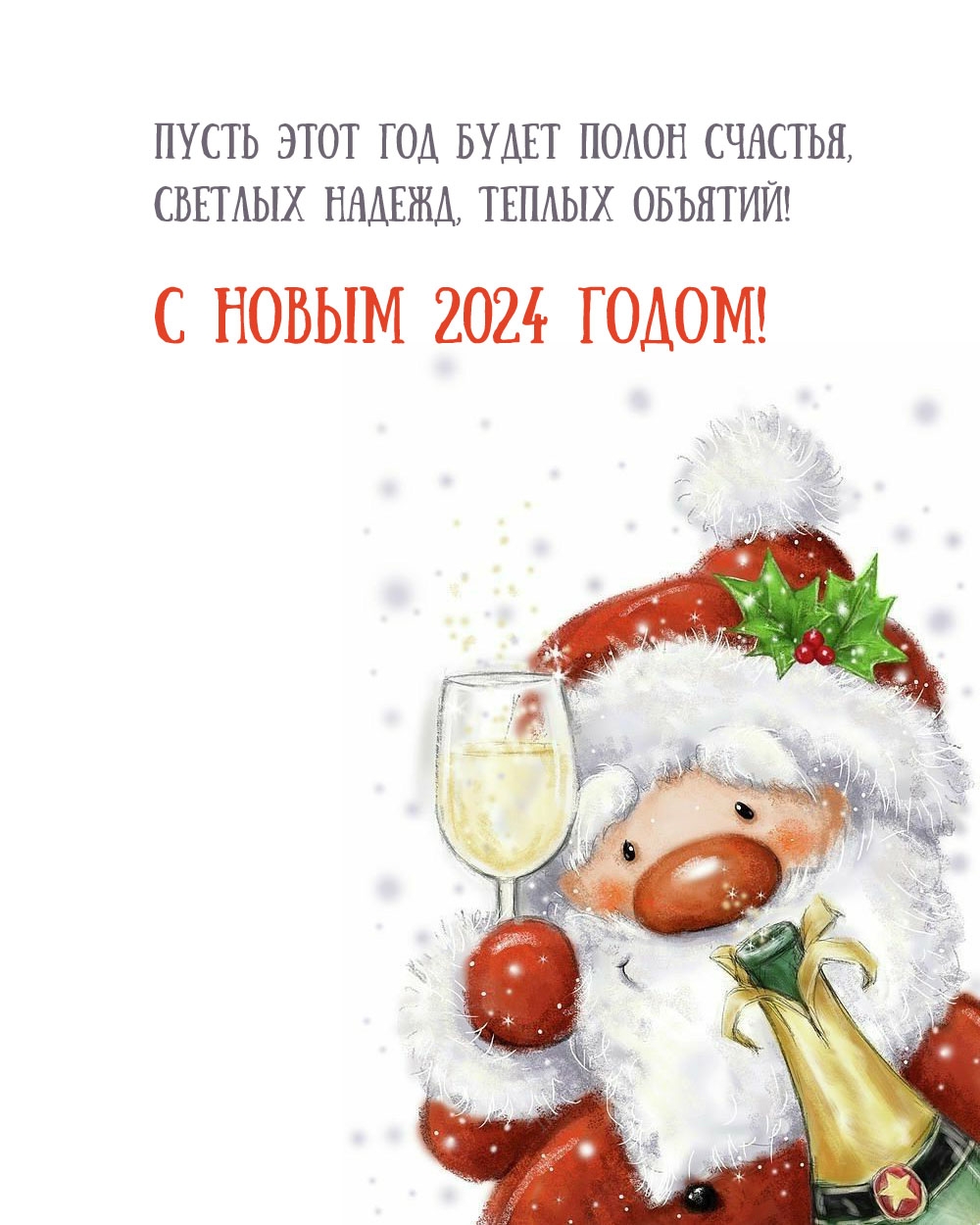 С Новым 2024 годом! Пусть этот год будет полон счастья