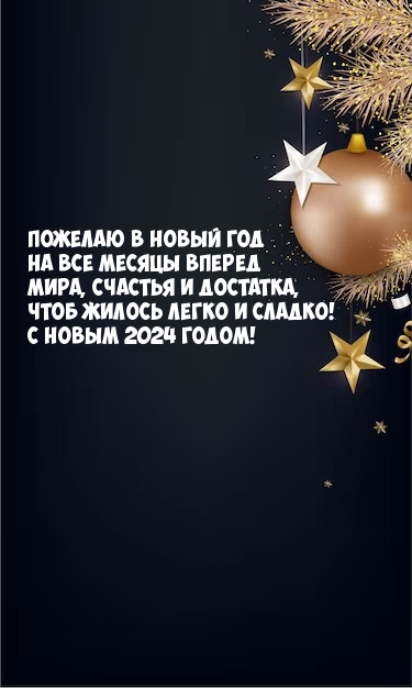 С новым 2024 годом! Мира, счастья и достатка