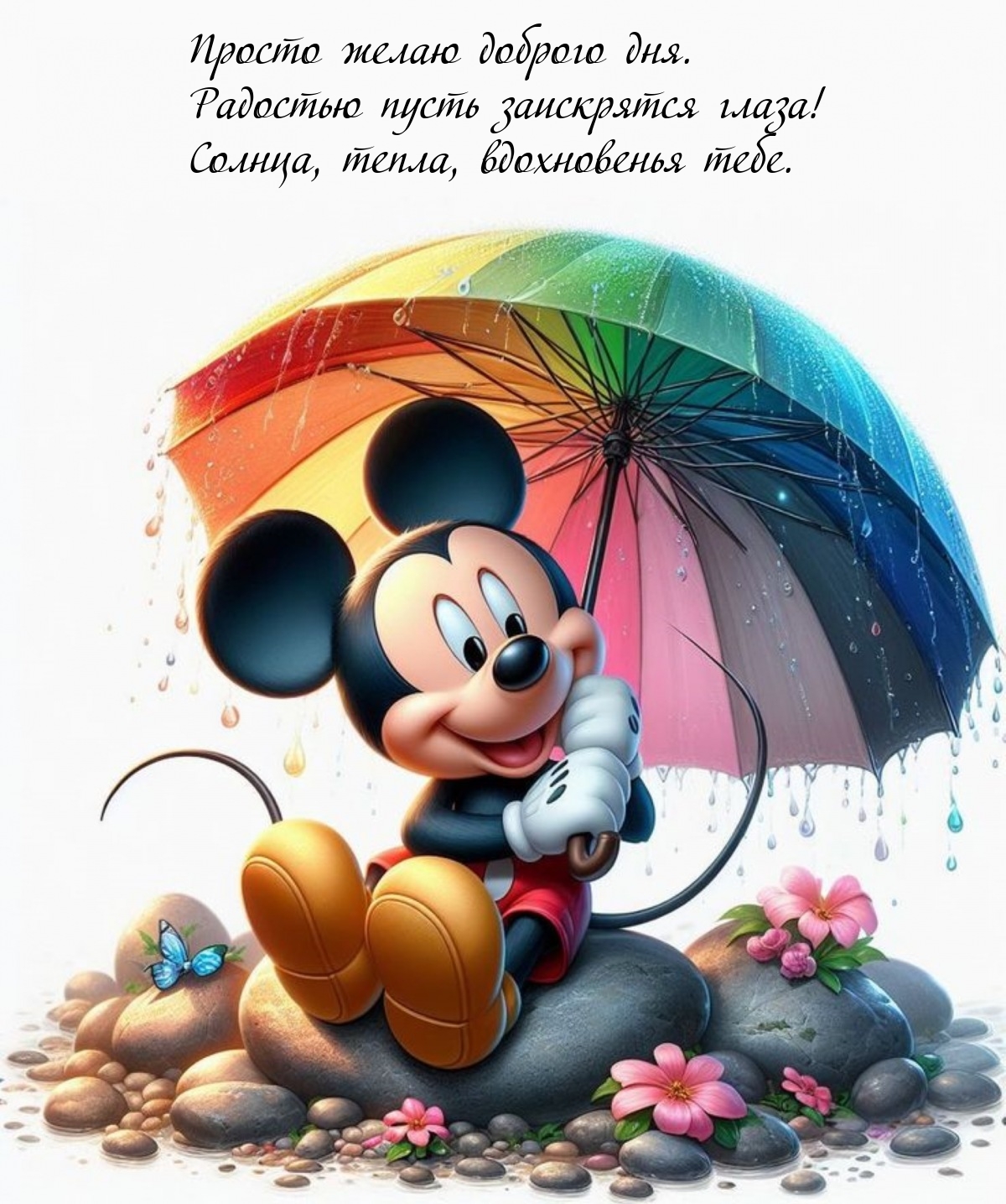 Просто желаю доброго дня. Радостью пусть заискрятся глаза!