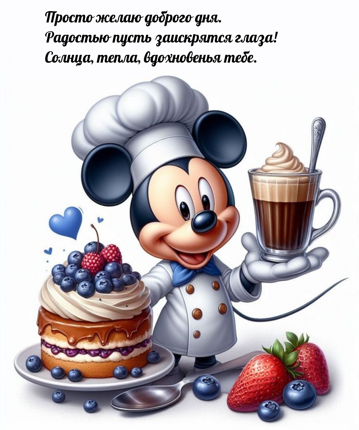 Просто желаю доброго дня. Радостью пусть заискрятся глаза!