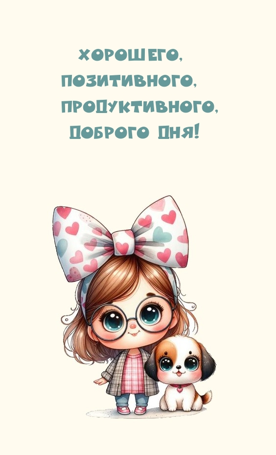 Хорошего, позитивного, продуктивного доброго дня!