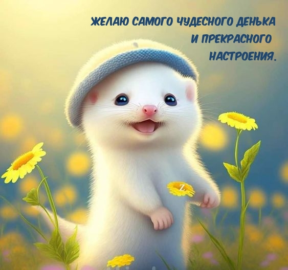 Желаю самого чудесного денька и прекрасного настроения. 