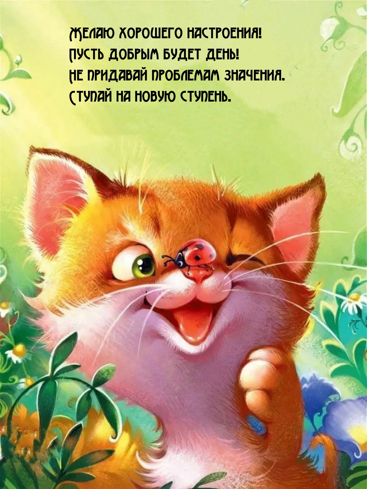 Желаю хорошего настроения! Пусть добрым будет день!