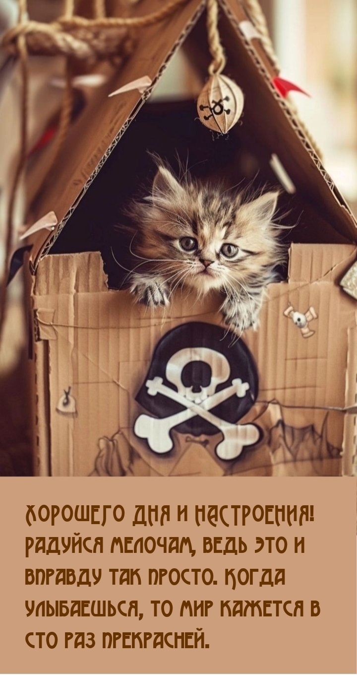 Хорошего дня и настроения! Радуйся мелочам