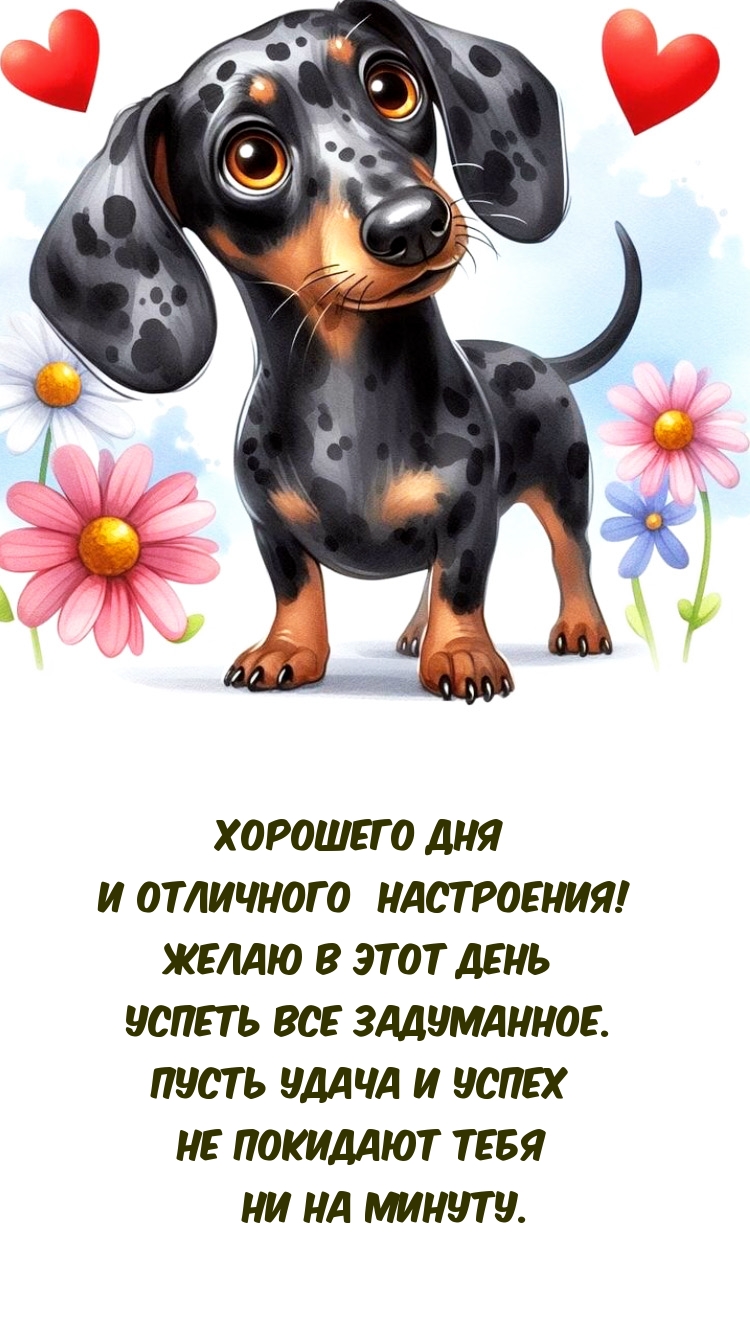 Хорошего дня и отличного настроения! Желаю успеть все задуманное.