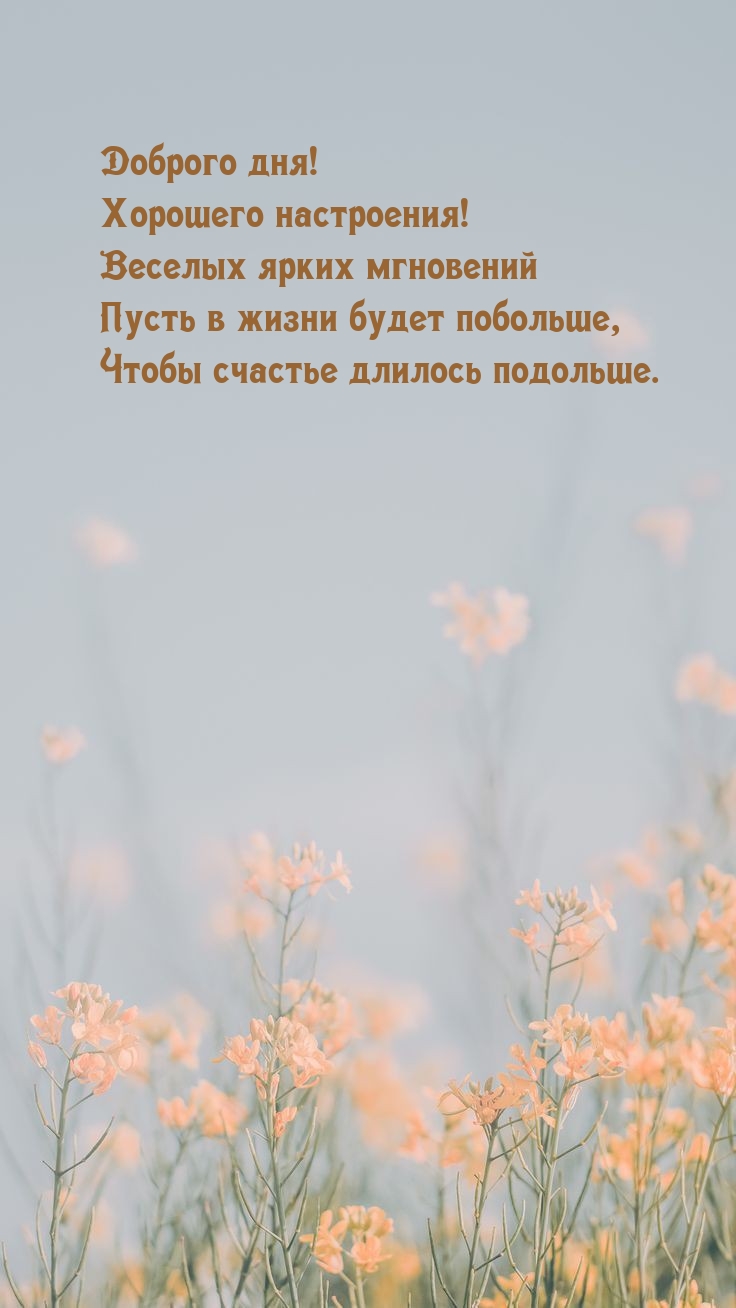 Доброго дня! Хорошего настроения!