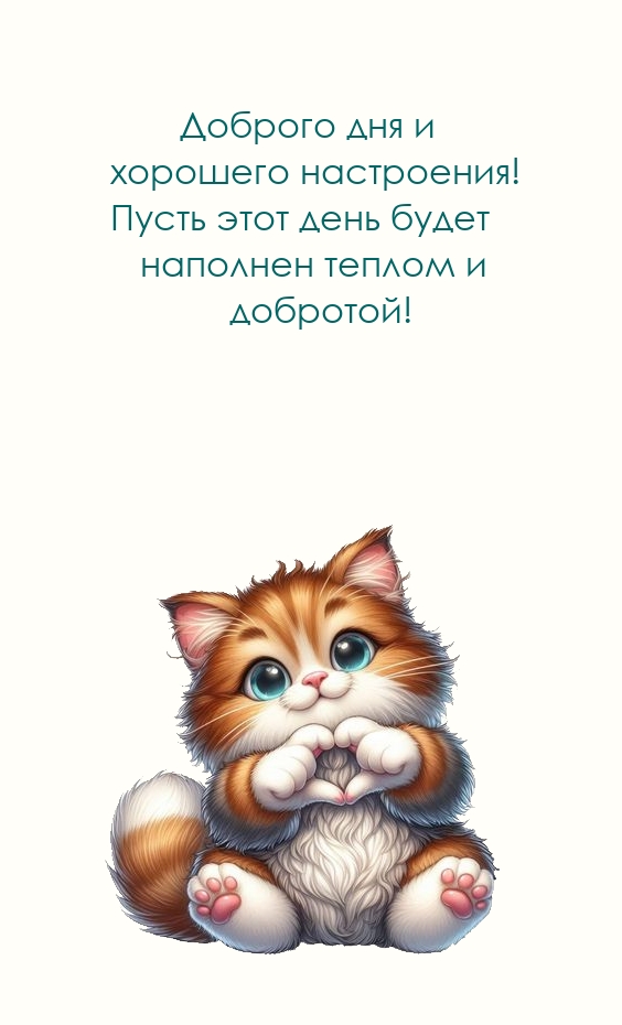 Доброго дня и хорошего настроения! Пусть день будет наполнен теплом 