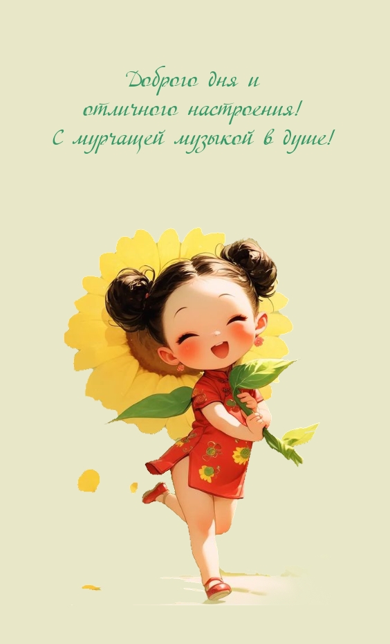 Доброго дня и отличного настроения! С мурчащей музыкой в душе!