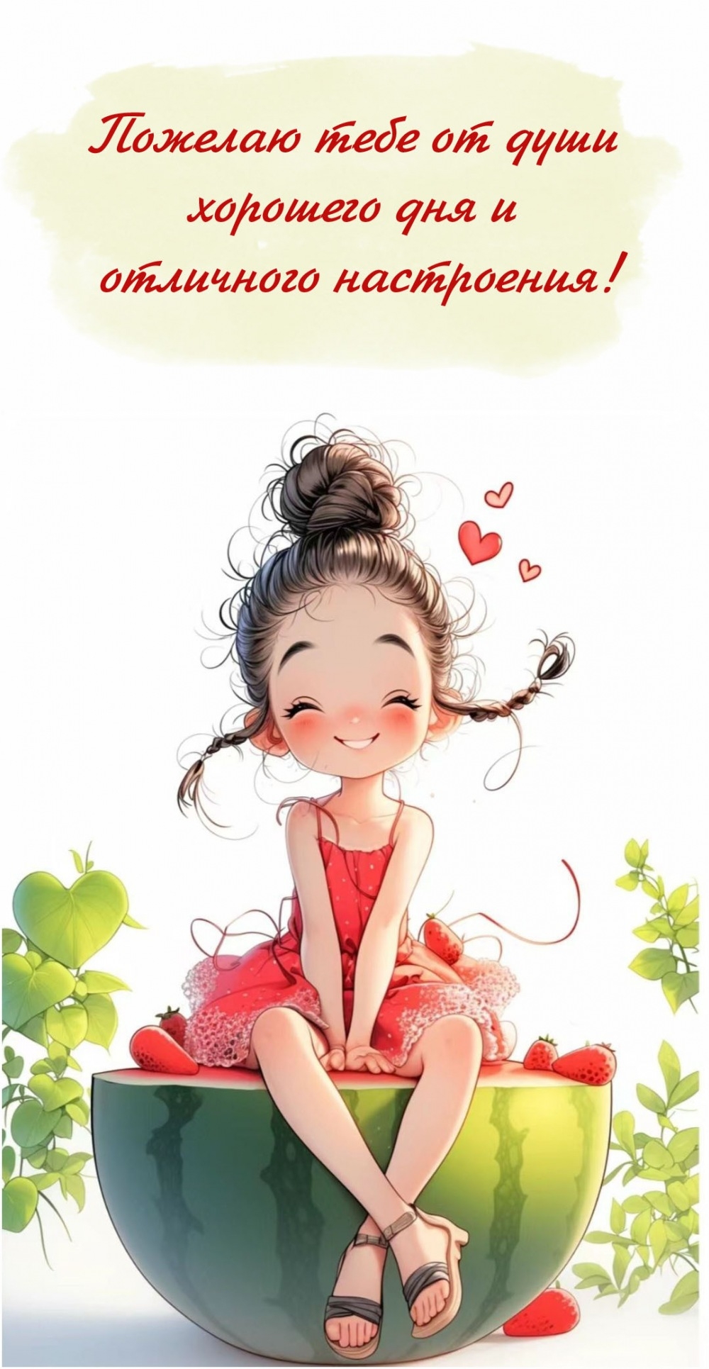 Пожелаю тебе от души хорошего дня и отличного настроения!
