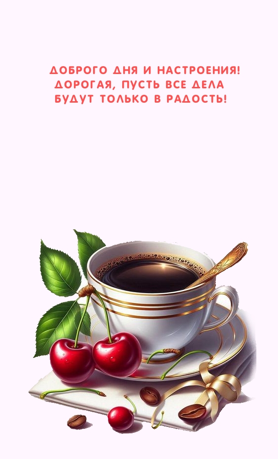 Доброго дня и настроения! Дорогая, пусть все дела будут в радость!