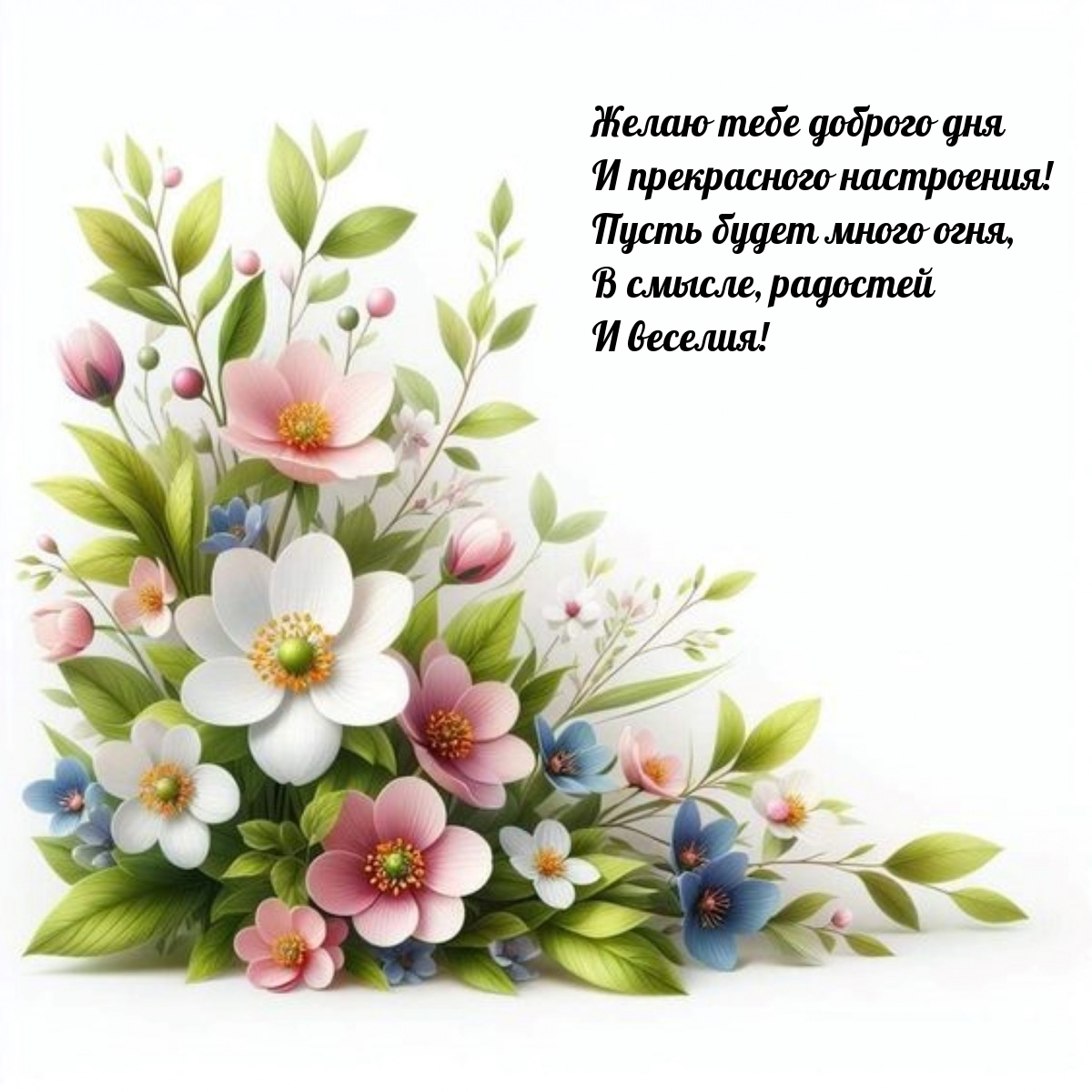 Желаю тебе доброго дня и прекрасного настроения!
