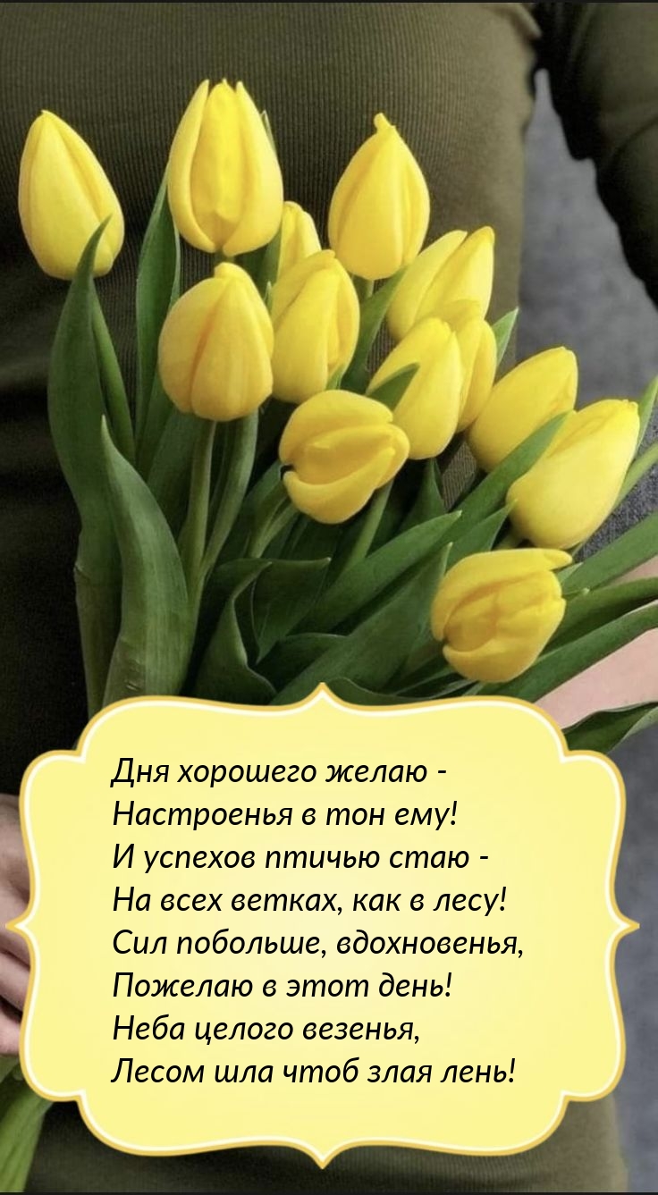 Дня хорошего желаю - настроенья в тон ему!
