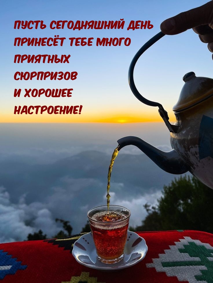 Пусть сегодняшний день принесёт приятных сюрпризов и настроение!