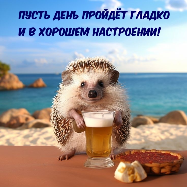 Пусть день пройдёт гладко и в хорошем настроении!