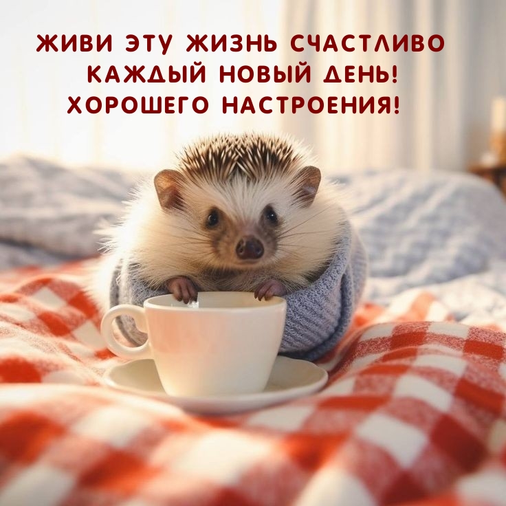 Живи эту жизнь счастливо каждый новый день! Хорошего настроения!