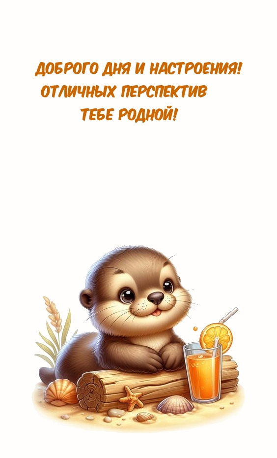 Доброго дня и настроения! Отличных перспектив тебе родной!