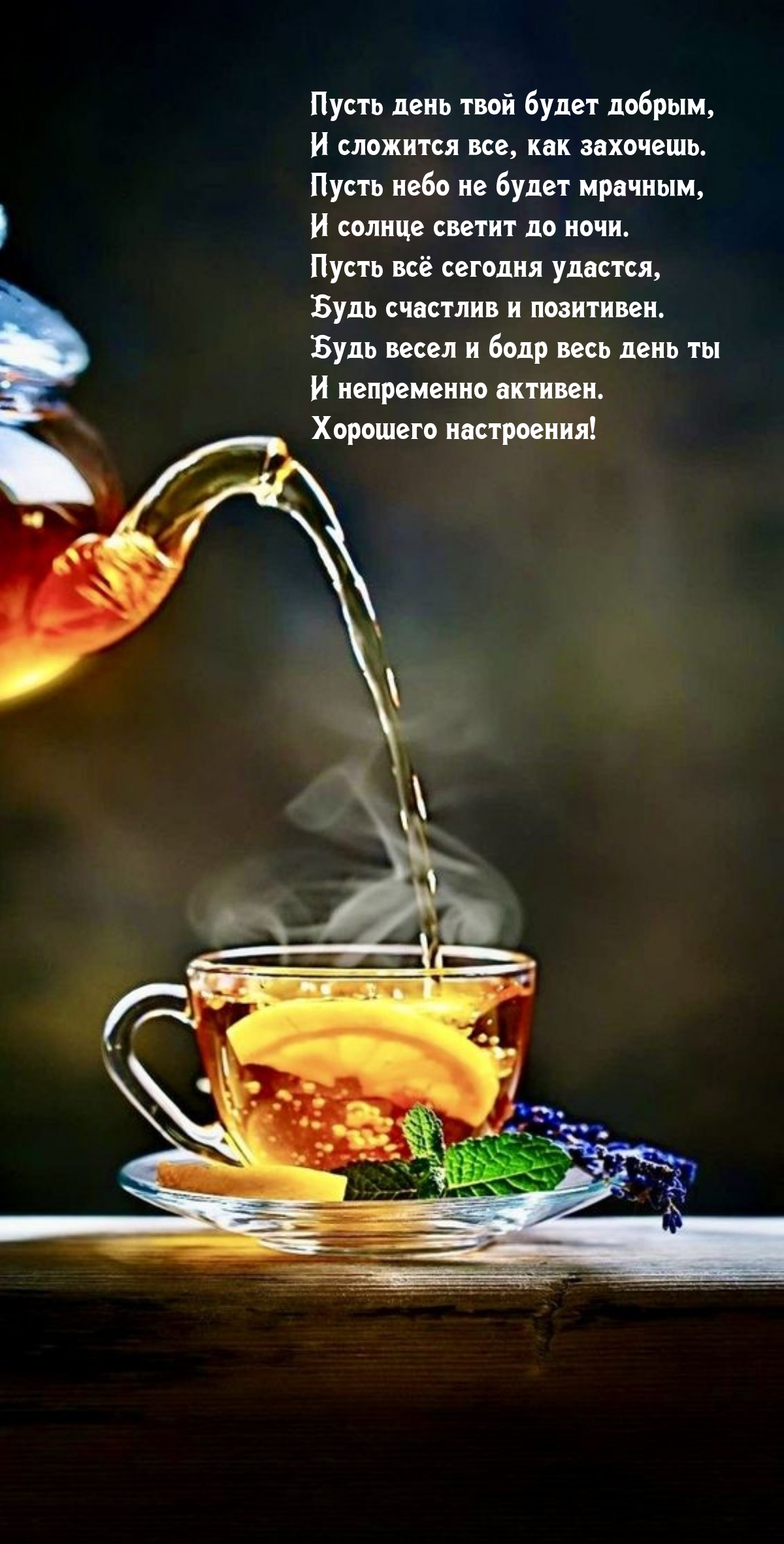 Пусть день твой будет добрым, и сложится все, как захочешь.