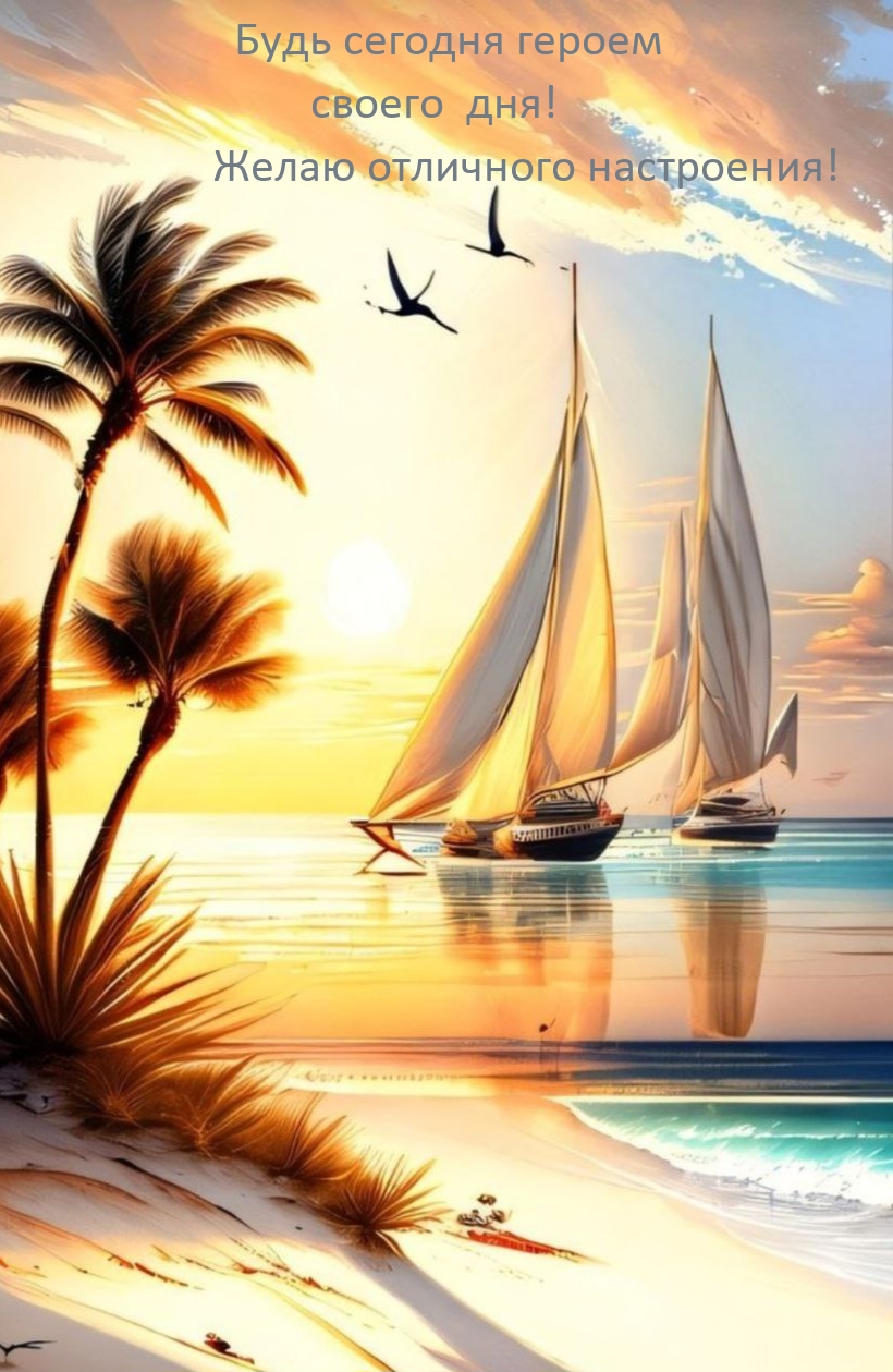 Будь сегодня героем своего дня! Желаю отличного настроения!