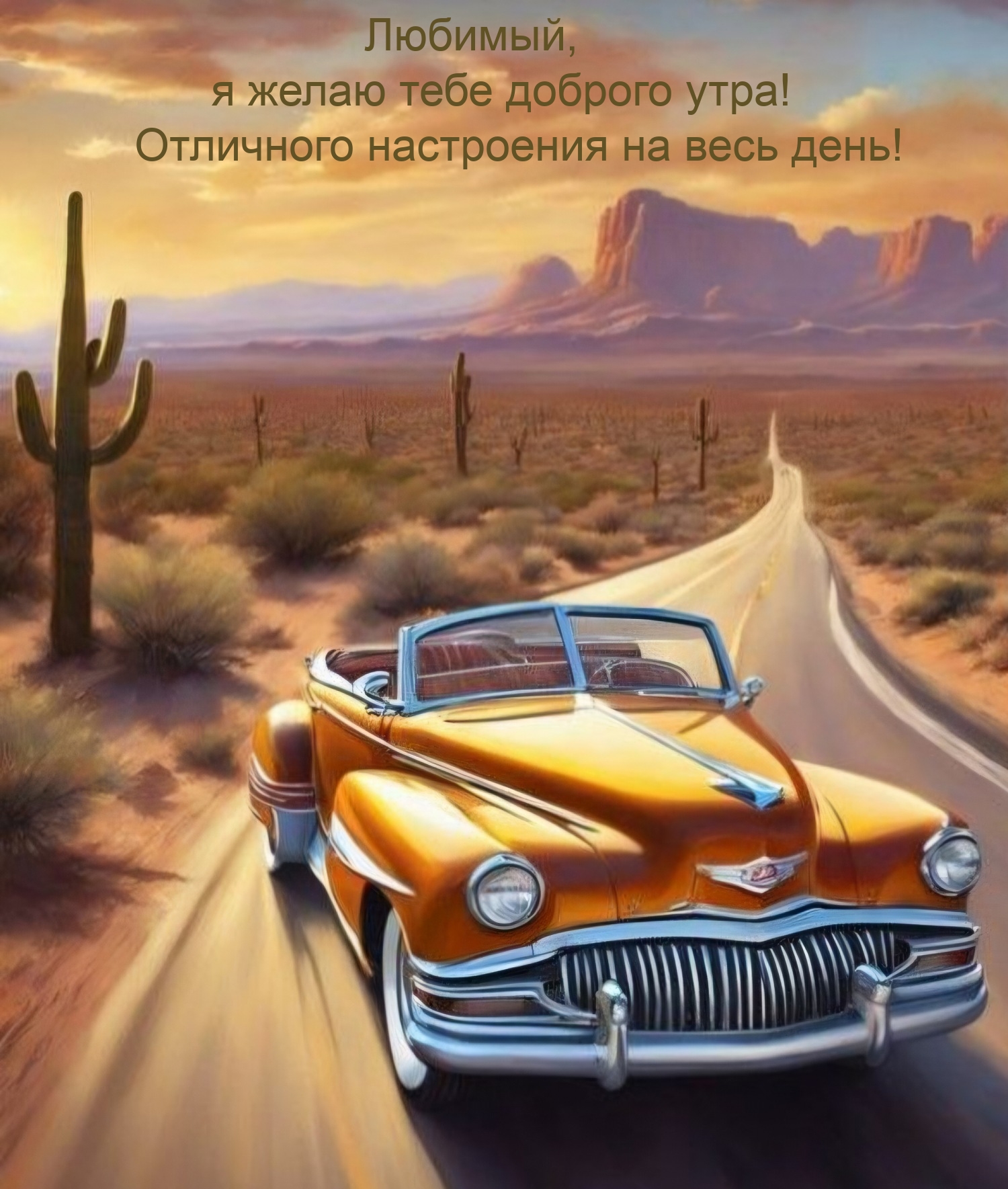 Любимый, я желаю тебе доброго утра!