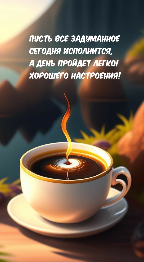 Пусть все задуманное сегодня исполнится, а день пройдет легко! 