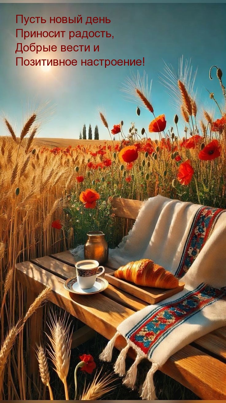 Пусть новый день приносит радость, добрые вести