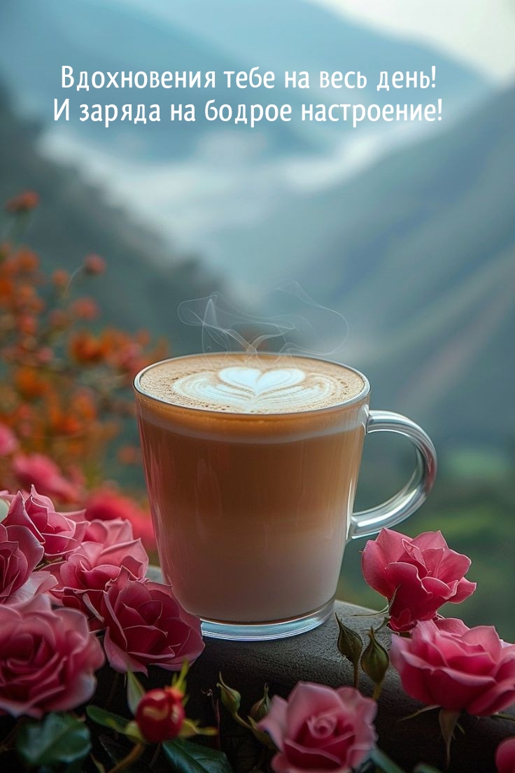 Вдохновения тебе на весь день! И заряда на бодрое настроение!