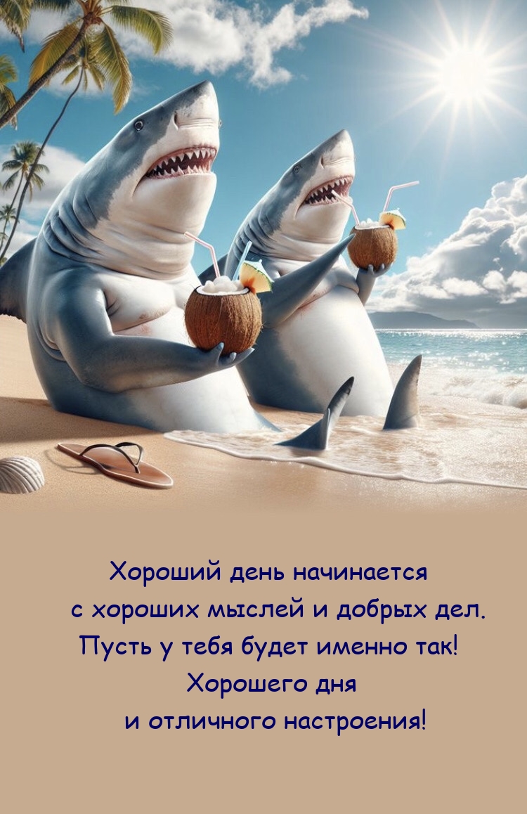 Хороший день начинается с хороших мыслей и добрых дел. 
