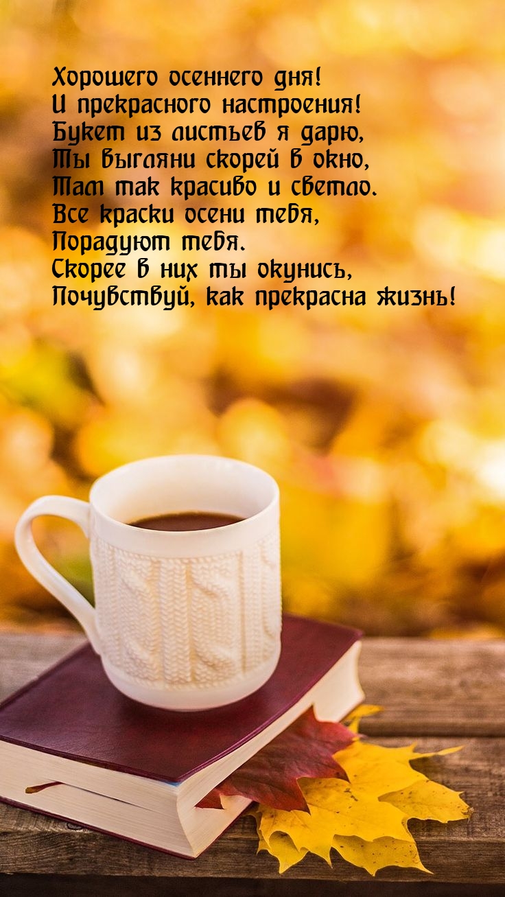 Хорошего осеннего дня! И прекрасного настроения!