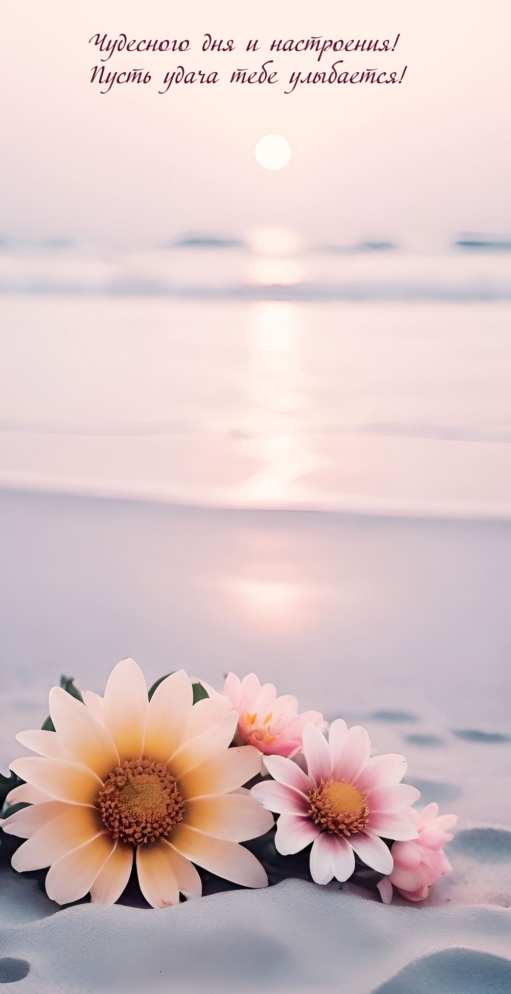 Чудесного дня и настроения! Пусть удача тебе улыбается!