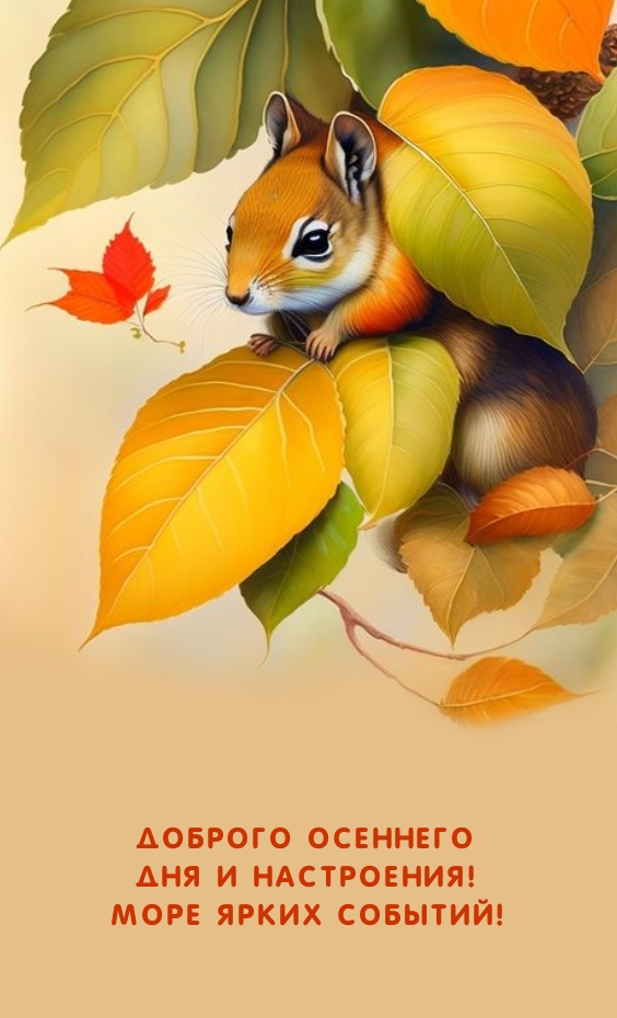 Доброго осеннего дня и настроения! Море ярких событий!