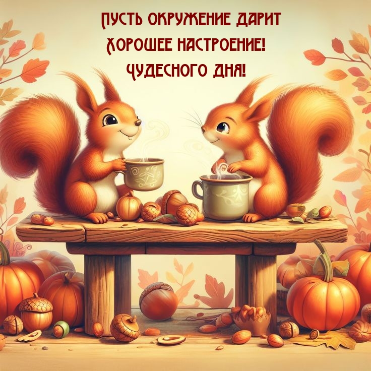 Пусть окружение дарит хорошее настроение! Чудесного дня!