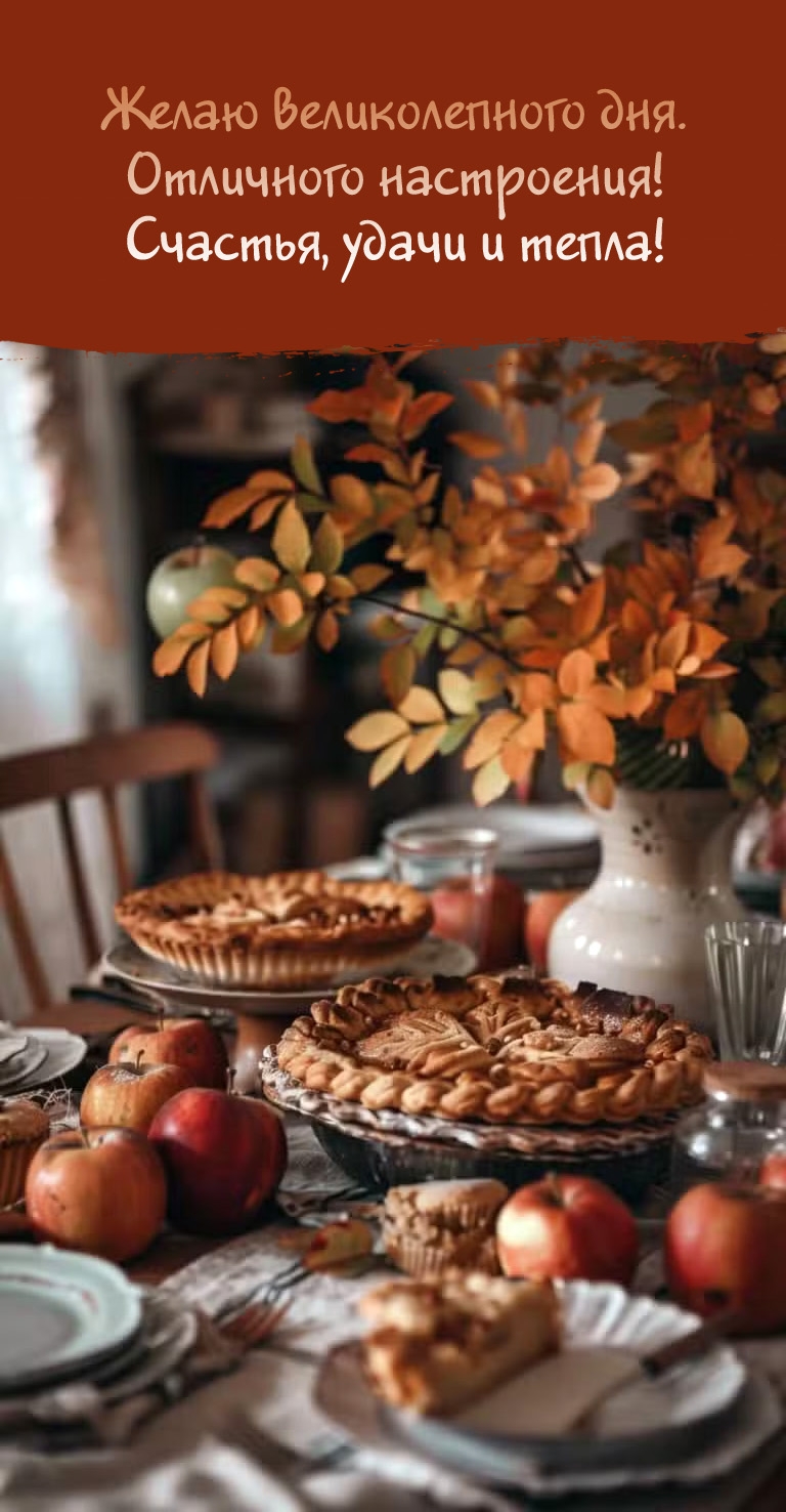 Желаю великолепного дня. Отличного настроения!