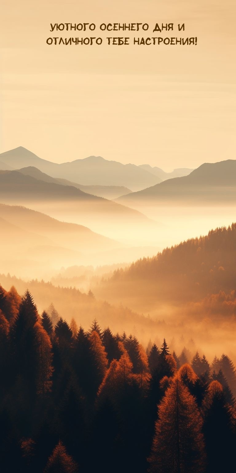 Уютного осеннего дня и отличного тебе настроения!