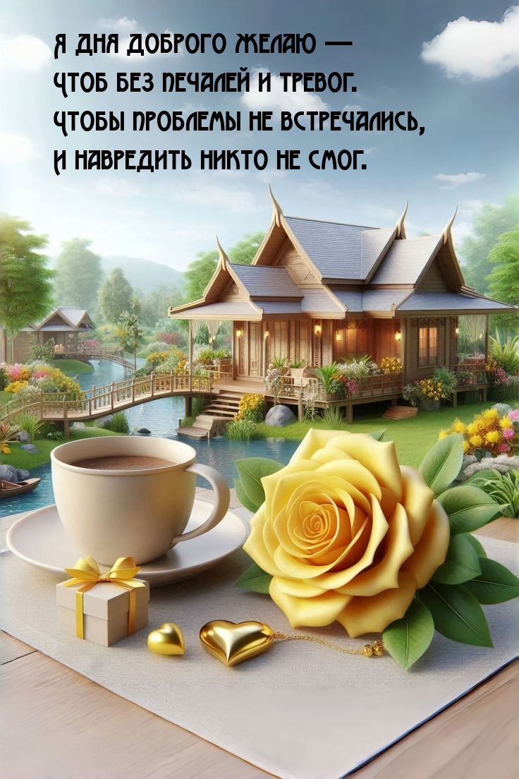 Я дня доброго желаю — чтоб без печалей и тревог.