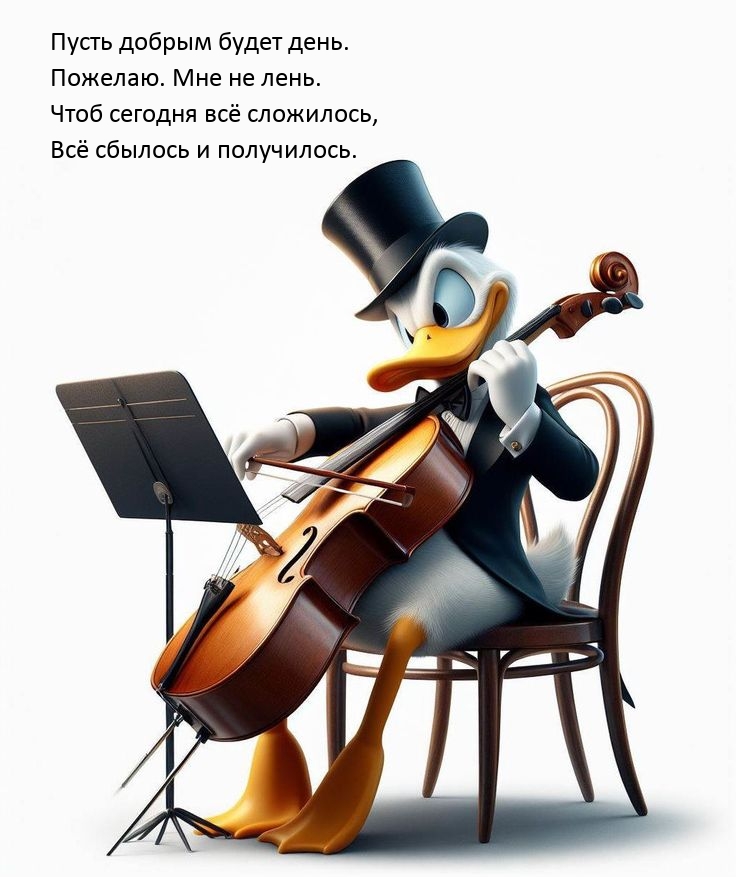 Пусть добрым будет день. Пожелаю. Мне не лень.