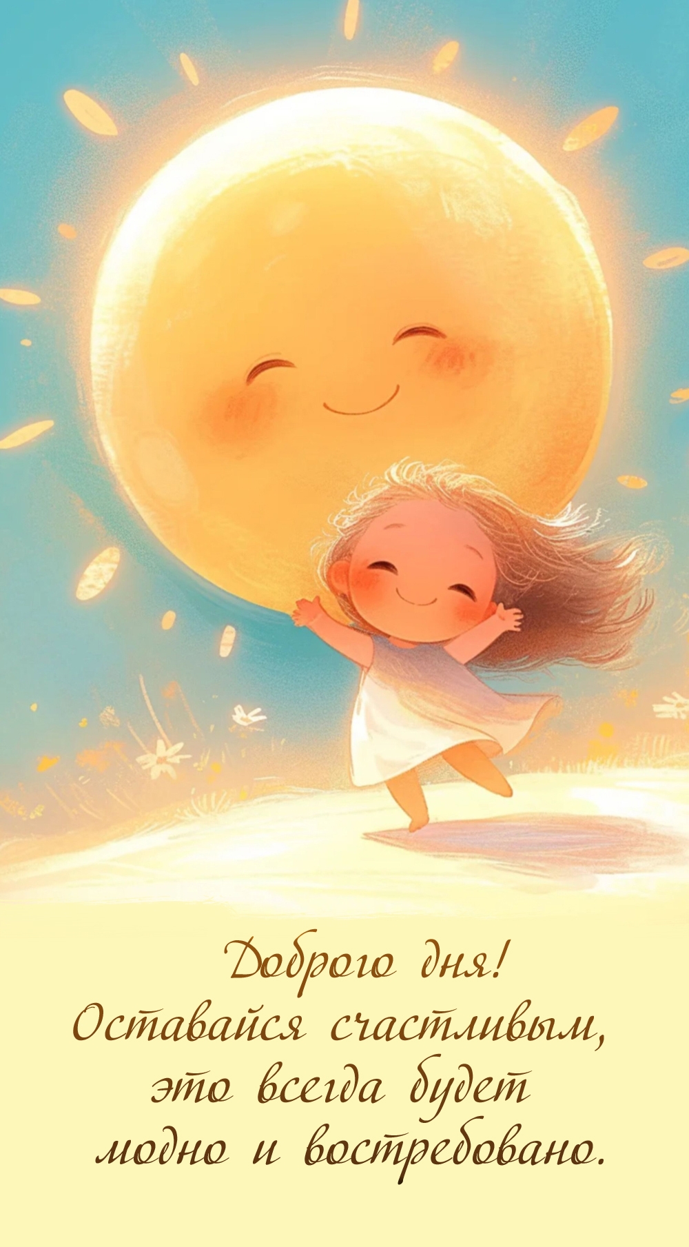 Оставайся счастливым, это всегда будет модно и востребовано.