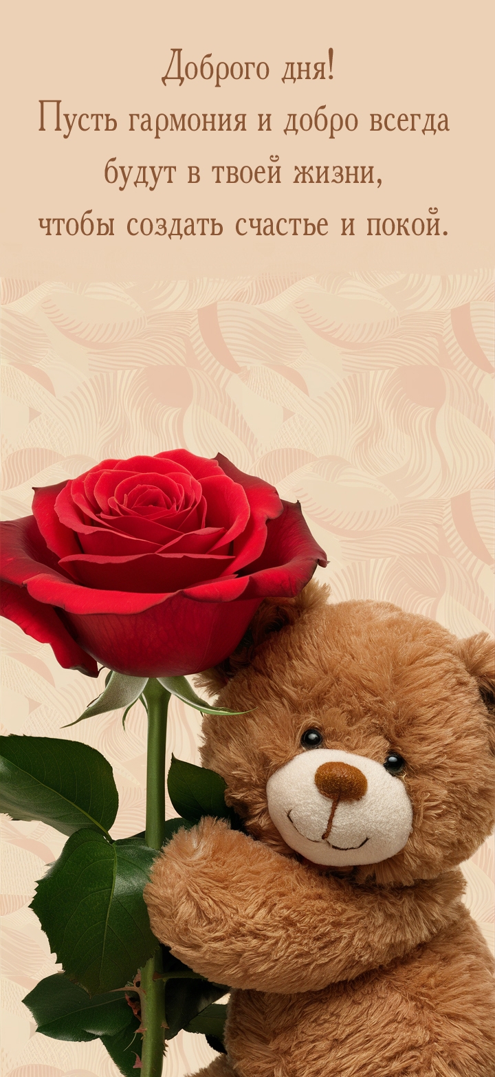 Доброго дня! Пусть гармония и добро всегда будут в твоей жизни